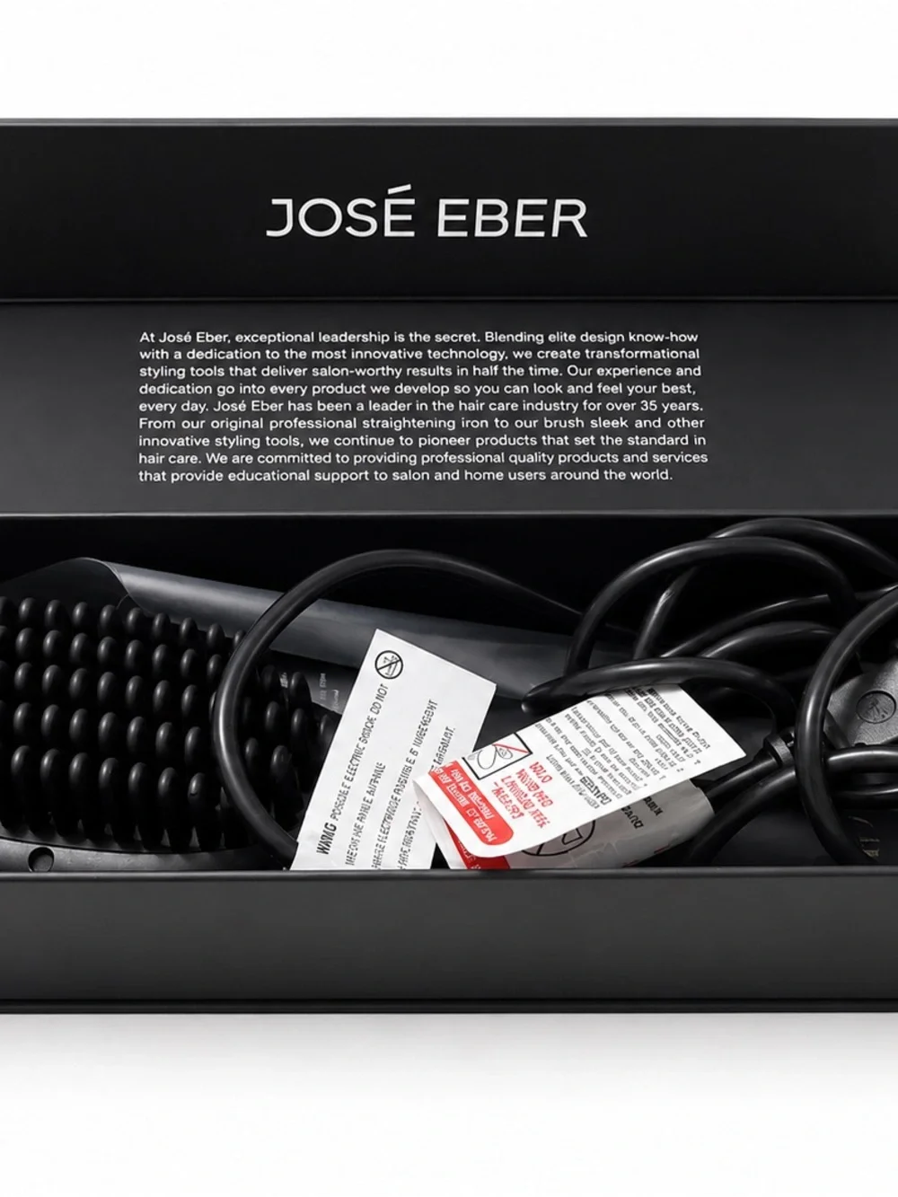 José Eber Black Hair Straightening Brush